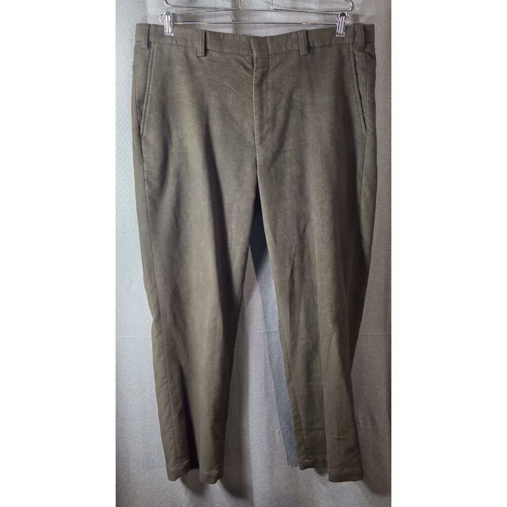 Orvis Mens Pants 40x29 Dark Brown Brisbane Moss Cotton Casual Slacks Chinos